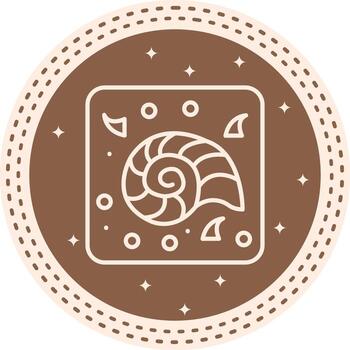 Spiral Fossil Shell Functional UI Graphic Element vector