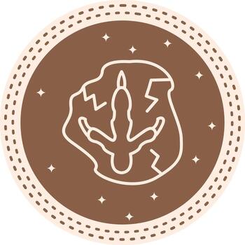 Footprint Dinosaur Optimized Mobile UI Graphic vector