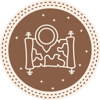 Desplazarse mapa ubicación agudo web gráfico ilustración vector