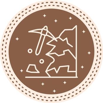 Pickaxe Mining Strong Visual Branding Symbol vector