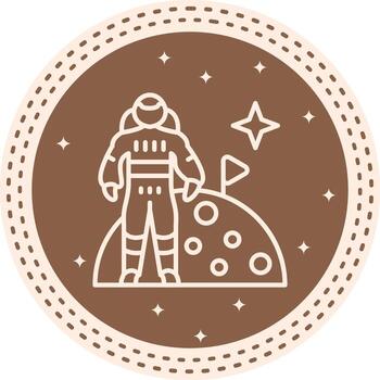 Astronaut Minimal Web Graphic Form vector