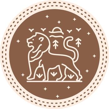 Lion Compact UI Graphic Sketch vector