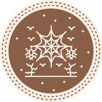 Spider Web Concise Graphic Art Layout vector