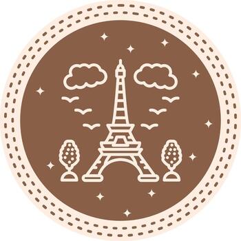 eiffel torre compacto móvil gráfico elemento vector