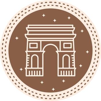 Arc De Triomphe Sharp Minimal Graphic vector