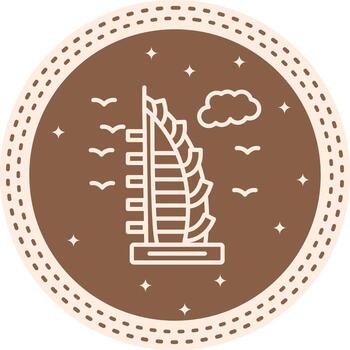 Burj Al Arab Scalable Visual Design Element vector