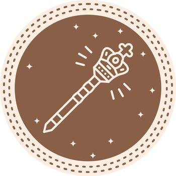 Royal Monarchy Scepter Consistent Web Graphic Style vector