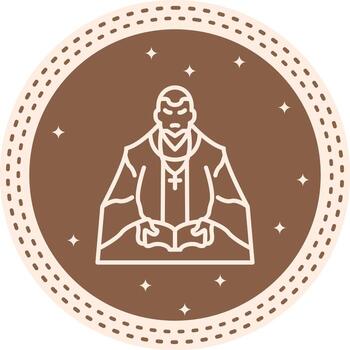 Priest Minimal Web Graphic Form vector