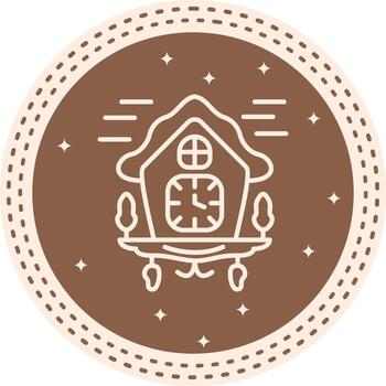 Cuckoo clock Strong Visual Branding Symbol vector