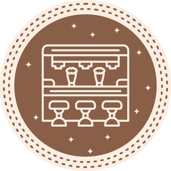 Bar Counter Dynamic Flat Graphic Shape vector