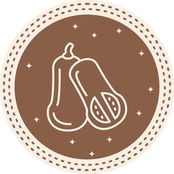 Butternut Squash Minimal Web Graphic Form vector