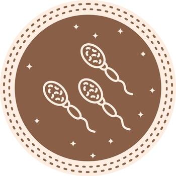 Sperm Sharp Line Art Drawing vector