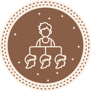 tarea delegación moderno plano símbolo diseño vector