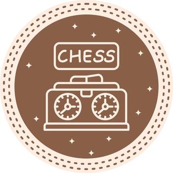 Chess Clock Adaptive Digital Design Mark vector