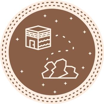 Hajj Route Distinct Visual Symbol Form vector