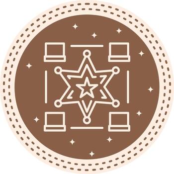 Star Flow Abstract User Interface Shape vector