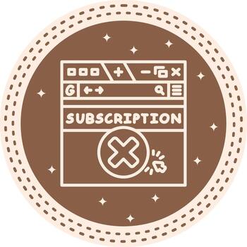 Cancel Subscription Layered Minimal Asset vector