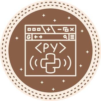 Python Stylized Modern Form vector