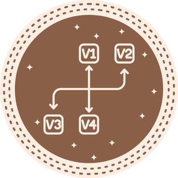 Version Control Compact Flat Graphic Form vector