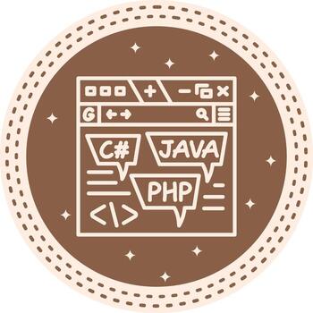 Coding Language Geometric Design Shape vector