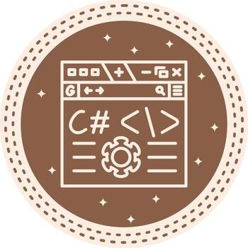 C Sharp Decorative Flat Sketch vector