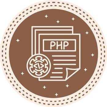 Php File Functional Mobile Design Graphic vector
