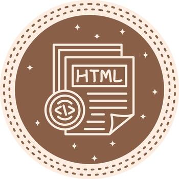 Html File Utility Focused Graphic Symbol vector