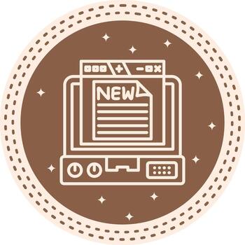 Program New Features Elegant Branding Shape vector