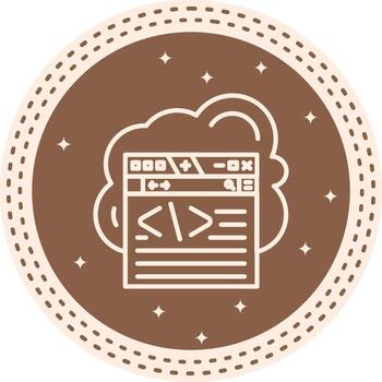 Cloud Coding Strong Visual Branding Symbol vector