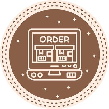 Online Shopping Order Geometric UI Graphic Layout vector