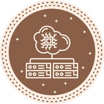 Cloud Server Consistent Web Graphic Style vector