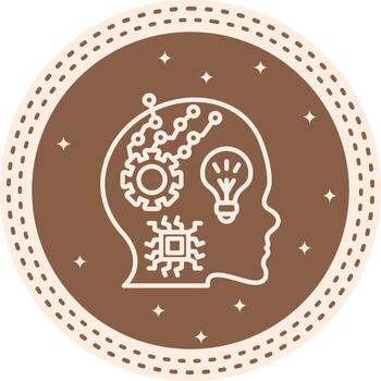 máquina aprendizaje interactivo digital Arte símbolo vector