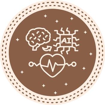 Deep Learning Dynamic Flat Graphic Shape vector