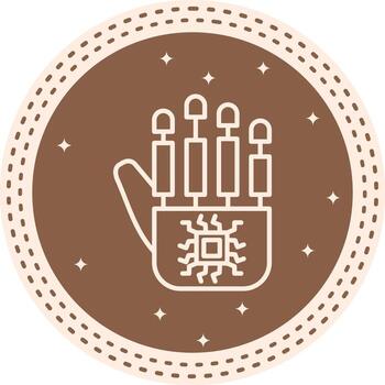 robot mano núcleo digital diseño característica vector