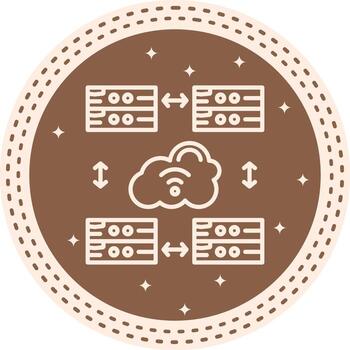 Cloud Server Printable Creative Design Object vector