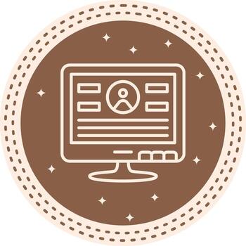 lcd Iniciar sesión en fuerte plano gráfico marca vector