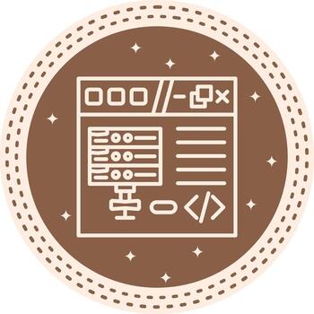 Web Database Coding Dynamic Mobile App Graphic vector