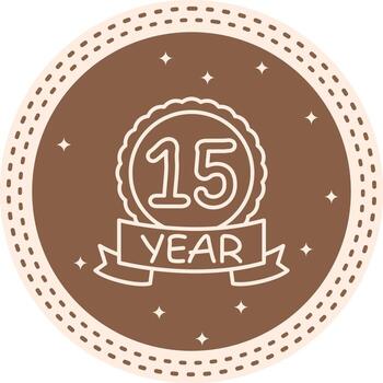 15 años aniversario interactivo ux gráfico objeto vector