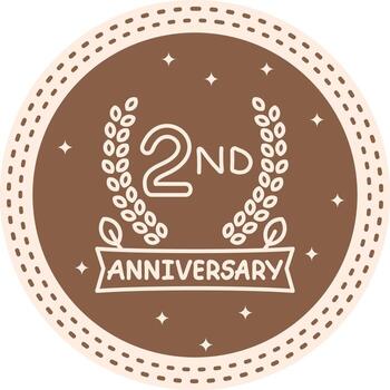 2nd Anniversary Distinctive UX Design Shape vector