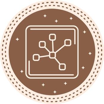 Network Hub Minimal Web Graphic Form vector