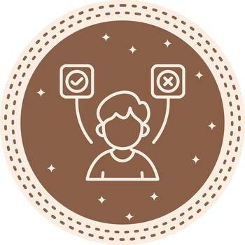 Decision Making Streamlined UX Design Symbol vector