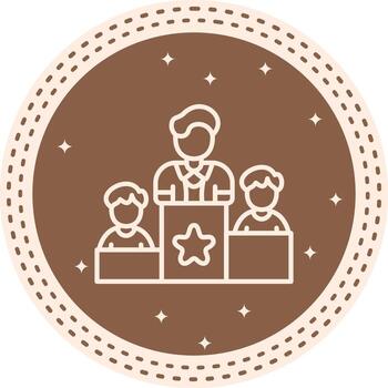 Team Leader Minimal Web Graphic Form vector