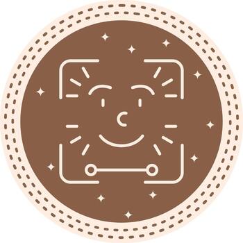 Face Scanner Structured UI Layout vector