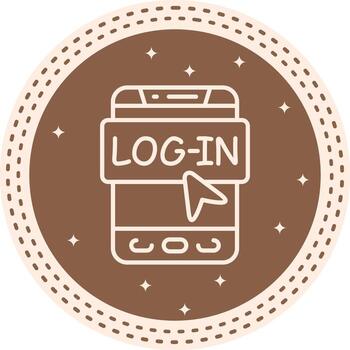 Iniciar sesión en creativo Arte diseño vector