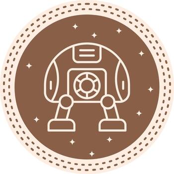 Robot Minimal Web Graphic Form vector