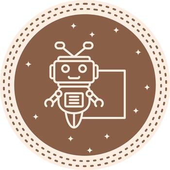 Bot Minimal Digital Graphic Element vector