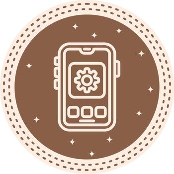 Mobile Setting Minimal Web Graphic Form vector