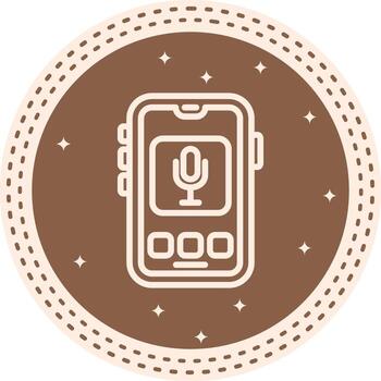 móvil micrófono personalizado usuario interfaz gráfico vector