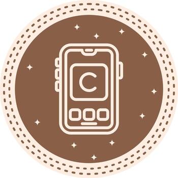 Mobile Copyright Vibrant Web Design Element vector