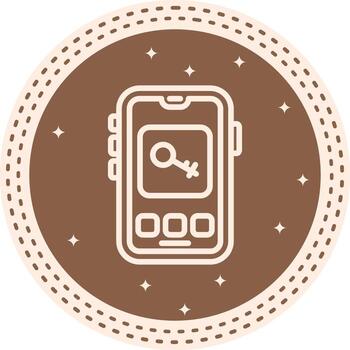 Mobile Key Concise Graphic Art Layout vector